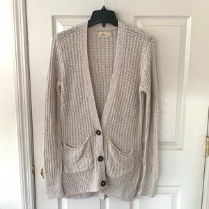 Hollister Beige Knit Open-front Cardigan Size S